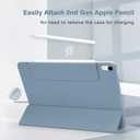 for iPad Air 7/6/5/4 Magnetic Case, Slim Smart Folio for Air 5th/4th Generation 10.9 Inch 2022/2020 Model, Trifold Stand Case for iPad Air 11 inch M3/M2 2025/2024, Auto Sleep/Wake(Misty Blue)