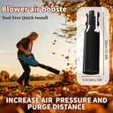 Leaf Blower Air Booster, Air Flow Booster for Blower, Universal Blower Nozzle Accessories, Dual Flow Power Can Improve Cleaning Speed, Used for Courtyard, Lawn, Garden, and Lane Cleaning. (Orange)