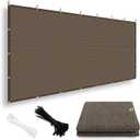 LOVE STORY Sun Shade Cloth with Grommets 4/6/8/10/12/14 Sun Screen Fabric Pergola Shade Cover Tarp Canopy for Patio Garden, Brown, 8' x 12'