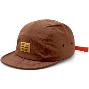 5 Panel Hat, Short Brim Quick Drying Baseball Cap with Embroidery for Outdoor Sports (One Size, Brown)
