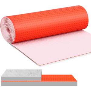 Uncoupling Membrane for Tile 1/8''(3mm) Thick Waterproofing Membrane Crack Prevention Anti Fracture Flooring Underlayment for Bathroom Shower Kitchen Basement (54 Sqft)