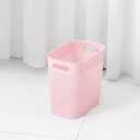 UUJOLY Plastic Small Trash Can Wastebasket, Garbage Container Basket for Bathrooms, Laundry Room, Kitchens, Offices, Kids Rooms, Dorms, (Pink, 2 Pack/3 gallons)