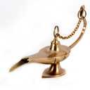 Antique Brass Oil Lamp Aladdin Magic Genie Lamp Vintage Decorative Table Decor for Home Office Shelf Gift