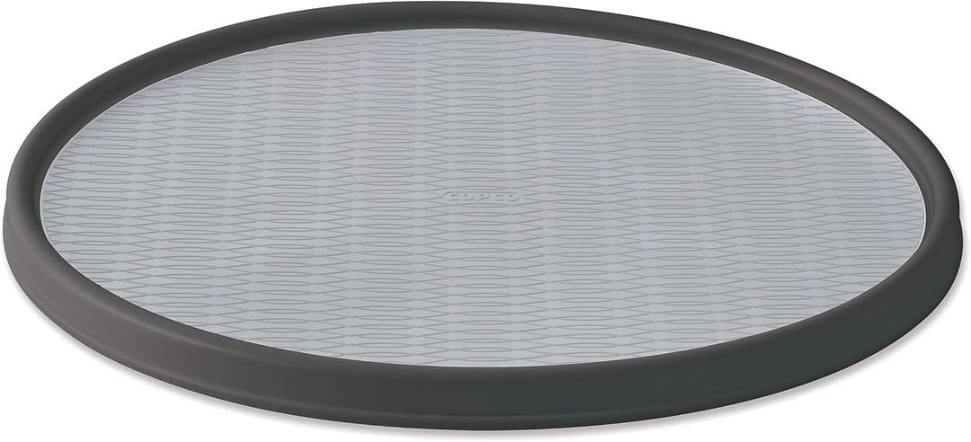 Copco Non-Skid Pantry Cabinet Lazy Susan Turntable, 18-Inch, Charcoal/Light Gray