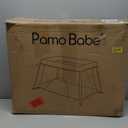 Pamo Babe Portable Crib Baby Playpen with Mattress and Carry Bag (Black)