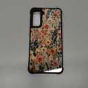 for Samsung Galaxy S21 Case,Soft Silicone Shockproof Bumper Camera Protection Phone Case-Dark Embroidery Flower