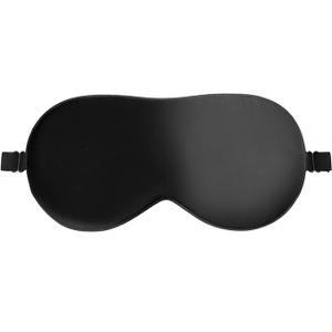 Sleep Mask, Silk Sleeping Mask, Skin-Friendly Sleeping Mask, with Adjustable Strap for Pressure Relief and Deep Sleep (Black)