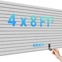 Ezlaino Slatwall 4ft x 8ft PVC Slat Wall Paneling Garage Wall Organizer | Upgraded & Thickened for Long-Lasting Durability, Compatible with Slatwall Accessories, For Garage Storage & Display, Grey