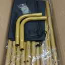 Antizz 6.6FT Square Wedding Balloon Arch Stand, Backdrop Stand for Parties, Gold Metal Rectangular Background Arch Frame for Ceremony Birthday Anniversary Bridal Graduation Decoration (Glod)