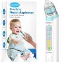 Nasal Aspirator for Baby,Rechargeable Nose Sucker for Baby,Baby Nasal Aspirator with 3 Silicone Tips,Adjustable Suction ,Waterproof Booger Sucker for Baby with Music and Light Function,Blue