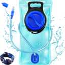 Hydration Bladder, 1.5L Water Bladder for Hiking Backpack Leak Proof Water Reservoir Storage, 1.5 Liter BPA-Free Water Pouch Hydration Pack Replacement for Biking Climbing Cycling Running, Blue