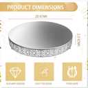 Wenqik 20 Inch Cake Stand Round Metal Cupcake