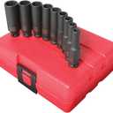 Sunex 1812 9 Piece 1/4-Inch Drive Deep Metric Socket Impact Set