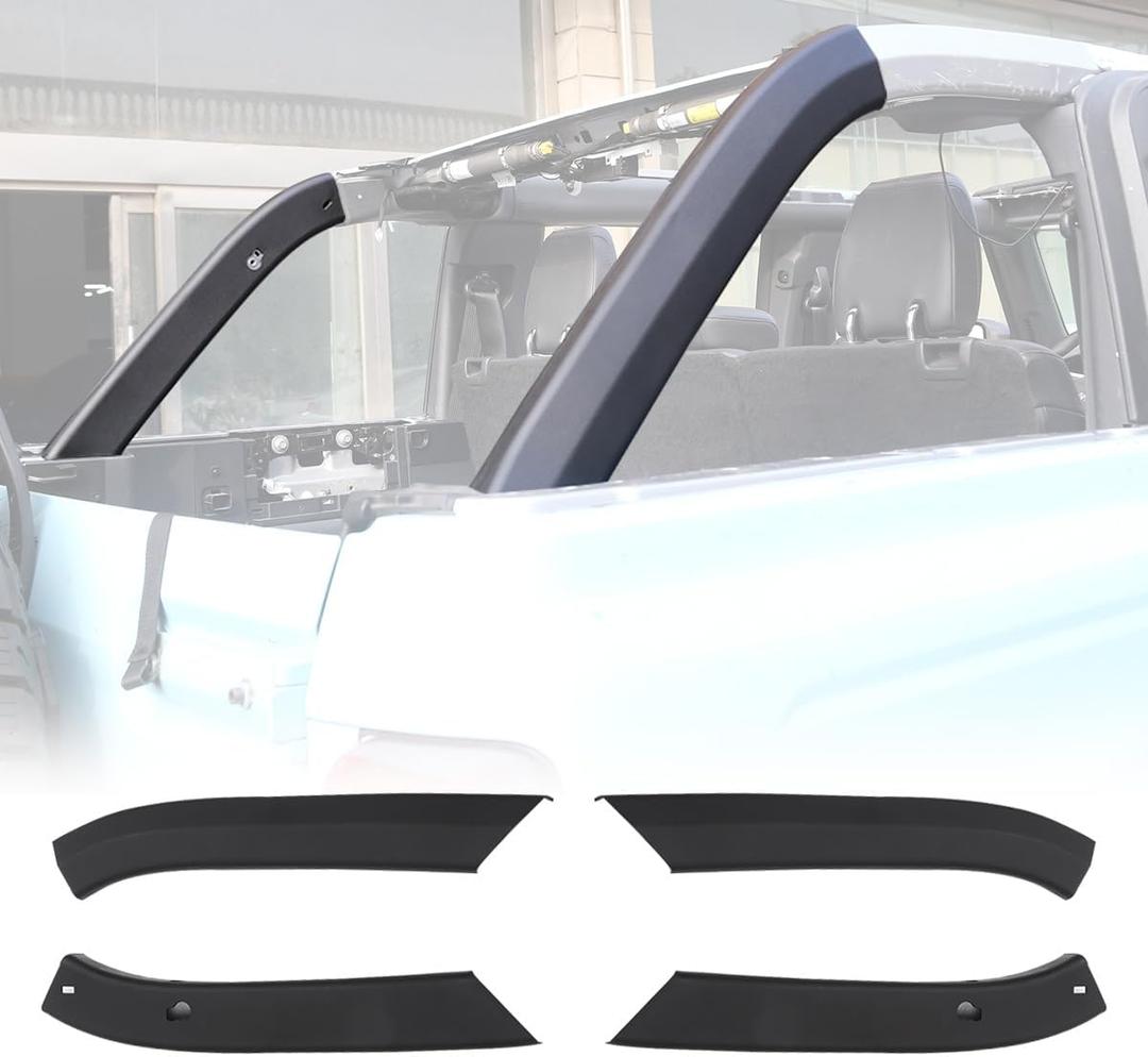 Roll Bar Cover for Bronco 4 Door Accessories 2021 2022 2023, Protection of The D-Pillar in All Directions from Scratches(4 Pieces Set)