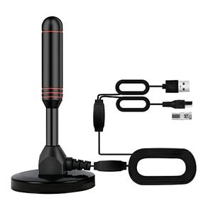 TV Antenna Indoor Antenna for Smart TV with 2 Amplifier Signal Booster for Long Range Reception and All Smart TVs HD Digital Antenna for Local Channels Supports 4K 1080p(Red)