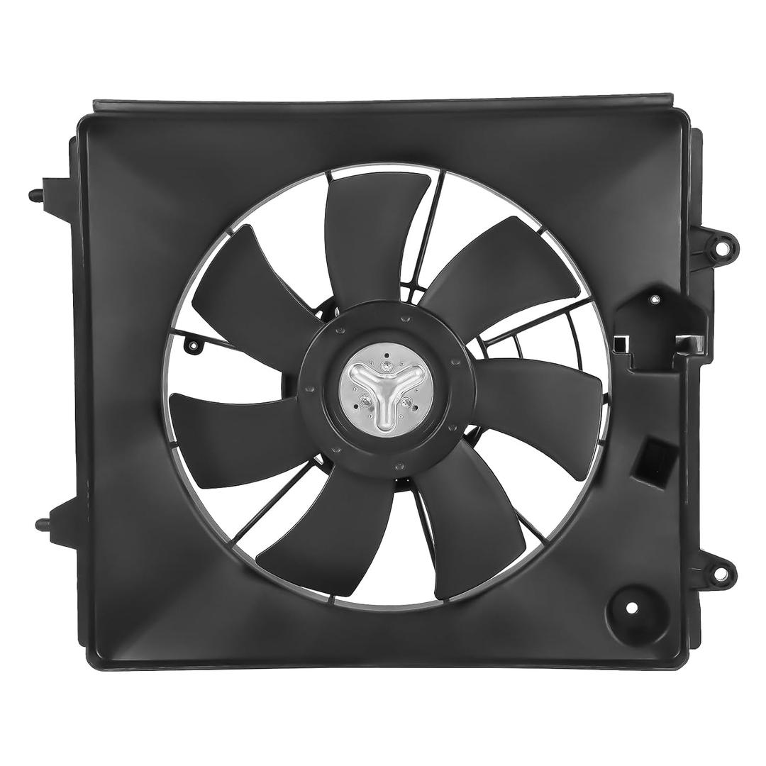 Radiator Cooling Fan Assembly Compatible with Honda CR-V CRV 2007-2009 2.4L | 620245 Engine Radiator AC Condenser Cooling Fan Replace 19015RZAA01 38615RZAA01 36816RZAA01 Right Side
