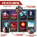 4 Pocket Trading Card Album- Matte White Binder w Side Loading Pockets, AntiTheft Anti-Drop- TCG Collector Storage Organizer for 160 Cards- Compatible with Pokmon, Yu-Gi-Oh!, MTG Magic The Gathering