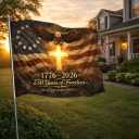 US 250 Flag 250th Anniversary US Double Sided 3-Ply Outdoor Flag, We The People 1776-2026 Patriotic Yard & House Banner for 4th of July (5, 4X6)