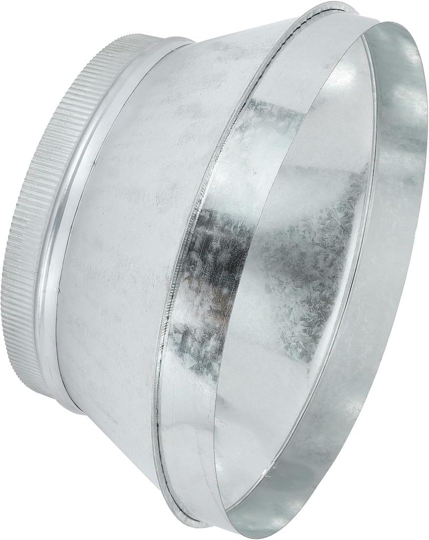 PATIKIL 16 Inch to 12 Inch Duct Reducer, Galvanized Steel Round Air Duct Reducer Crimped Pipe Increaser Adapter Connector Fitting Coupling for HVAC, Ventilation Systems