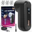 Fabric Shaver, Ziitty Lint Remover for Clothes, Type-C Rechargeable Lint Shaver with LCD Display & 6-Blade, Sweater Shavers to Remove PillingFuzz Remover Fabric Shaver for Clothing and Furniture