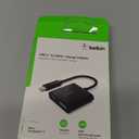 Belkin USB C to HDMI Adapter + USBC Charging Port to Charge While You Display, Supports 4K UHD Video, Passthrough Power up to 60W for Connected Devices, Compatible with MacBook, iPad, Windows