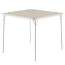 VECELO Folding Card Table Square with Collapsible Legs & Vinyl Upholstery,Portable for Indoor & Outdoor, Beige