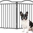 No Pawblems Metal Freestanding Foldable Dog Gate, 30'' Tall