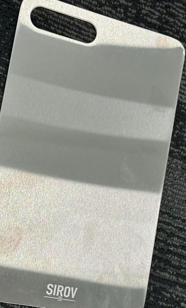 Titanium Cutting Board, 100% Pure Titanium Cutting Boards For Kitchen, Best Non Toxic ti chopping board, Dishwasher safe, Hygiene and Durability for Meat, Fruit, and Vegetables (12.6L*8W)