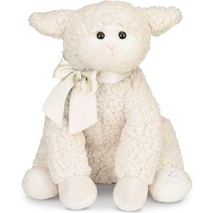 Bearington Baby Blessings Lullaby Musical Lamb White Plush Stuffed Animal, Adorable, Soft and Cuddly, Great Gift for Kids of All Ages, Birthdays, Holidays and Special Occasions - 12 inches