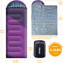 Camping Sleeping Bag, 32 Sleeping Bags for Adults Kids Teens Cold Weather Warm Sleeping Bag Winter for 3-4 Season Camping, Camping Gear Equipment, Traveling, and Outdoors