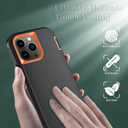 Phone Case for iPhone 13 Pro Case with HD Screen Protector, Heavy Duty Shockproof & DustProof & Dropproof 3-Layer Cover Phone Case for iPhone 13 Pro (6.1'') (BlackOrange)