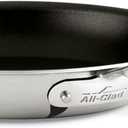 All-Clad D5 10 Inch Brushed Stainless Steel Pro Non Stick Frying pan, 5-Ply Stainless Steel Pan, Induction, Oven Broiler Safe 500F, Pancake Egg Pan, Skillet, Professional Cookware, Silver