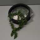 Der Rose 2 Pack Fake Plants Hanging Artificial Succulents Plants in Black Pots for Living Room Bathroom Accessories Boho Farmhouse Wall Decor