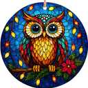 2025 Christmas Owl Ornament - Festive Holiday Tree Decoration, Whimsical Woodland Bird Keepsake Gift