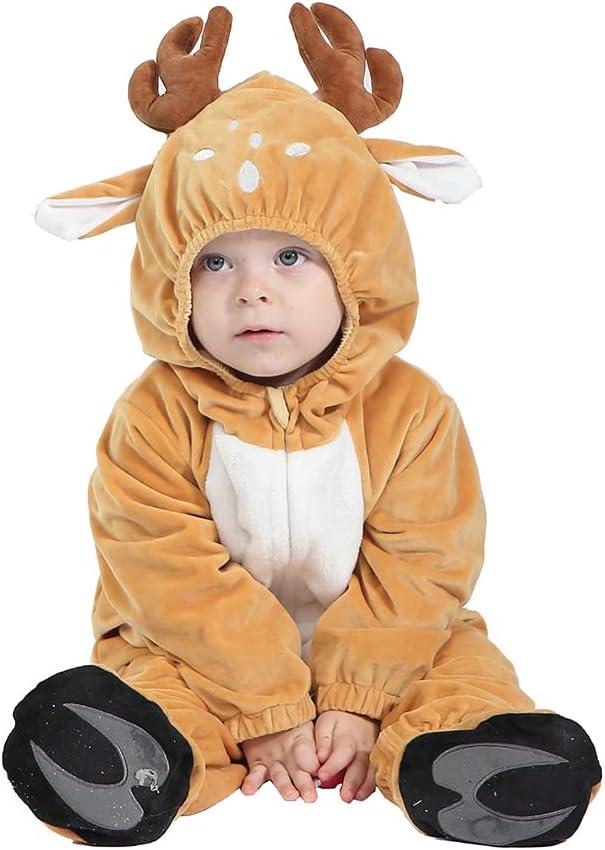 HSCTEK Baby Deer Costumes Newborn, Infant & Toddler Boys Girls (3-6Months)