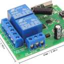 DieseRC DC 12V 24V 30V Secure Remote Control Switch Universal Wireless 433Mhz Rf 10A Relay Receiver Board with 2 Transmitter Key Fobs for Motor Light Gate Door DIY Wireless Controller