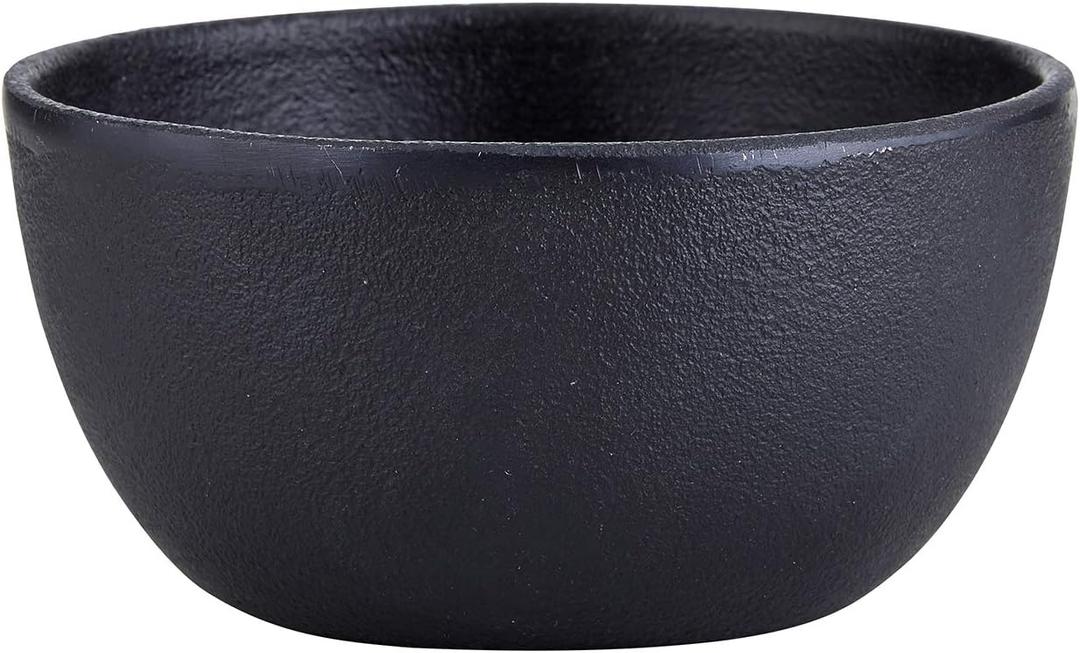 47th & Main Durable Black Cast Iron Bowl, Medium, Round, 32 fluid ounces