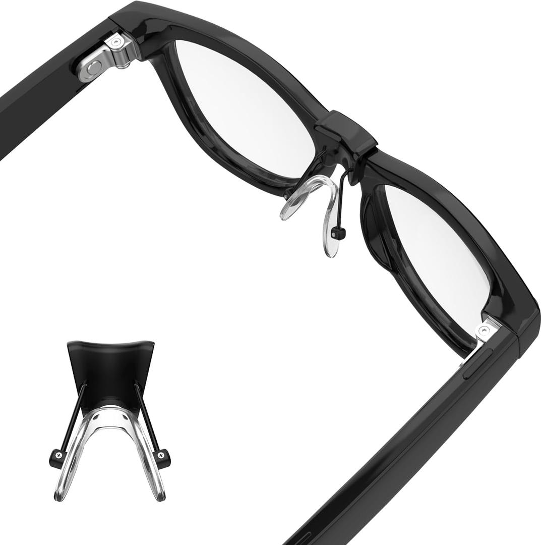 HiBloks Eyeglass Nose Pads for Ray-Ban Meta Wayfarer Gen 2 & Gen 2(RW4006/RW4008/RW4012), Silicone Anti Slip Clip-on Glasses Nose Holder for RayBan Meta Gen 2 Smart Glasses (One-Piece)