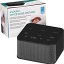 Big Red Rooster Sound Machine - 6 Sleep Sounds - Portable White Noise Machine for Office Privacy & Adult Sleeping - Compact Travel or Home - Dual Power Options - Black