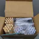 Teepee Tent for Kids Sleepover Party 2 Pack: Inflatable Airbed & Star Lights & Colored Flag - Indoor Outdoor Toddler Play Tent for Girls Boys Birthday Gifts Slumber Party (White)