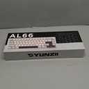 YUNZII AL66 Wireless Mechanical Keyboard,Full Aluminum CNC,65% Knob Control,Bluetooth/2.4G/Wired,Hot Swappable Pre-lubed Switches,Gasket Mounted RGB for Win/Mac(Milk Switch, Silver)