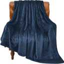 BEDELITE Fleece Blanket Navy Blue Throw Blankets for Couch & Bed, Luxury Plush Cozy Fuzzy Blanket 50" x 60", Super Soft Warm Lightweight Throw Blanket for Travel Camping
