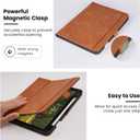 Case for iPad Air 11 Inch M4/M3/M2 (2026/2025/2024),iPad Air 5th/4th Generation 10.9'' Folio Cover with Pencil Holder Pocket,Magnetic Closure,Multi Angles Stand,Auto Sleep/Wake,Brown