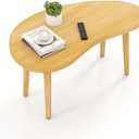 Mango Coffee Table Low Table with 4 Solid Wood Sturdy Legs, Floor Table Desk for Sitting on The Floor, Storage and Living Room Furniture (Natural)