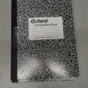 3 x Oxford Composition Notebook, College Ruled Paper, 9-3/4" x 7-1/2", Black Marble Covers, 100 Sheets, 1 Book (63796)