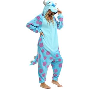 NAITOKE Adult Animal Onesie Halloween Costume Cosplay One-Piece Pajamas Women Man Teens, XS, 
Color: Blue Purple