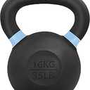 Yes4All 16kg / 35lb Powder Coated Kettlebell, Single