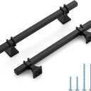 30 Pack 5 inch BlackCabinet Handles Square Zinc-Alloy Pulls for Kitchen Dresser Closet and Bathroom Cabinets Hardware