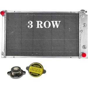 3 Row Radiator For 1973-1986 1977 1979 1978 Chevy C10 C20 C30 K10 K20 K30 Caprice for Chevy El Camino Chevy Impala Malibu Radiator 1979 1980 1981 1982 1983 1984 1985 Alunimum Radiators