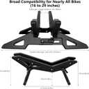 Adjustable Bike Floor Stand for 16"29" Mountain & Road Bicycles, Foldable and Portable, Ideal for Indoor & Outdoor Garage Storage (Black)